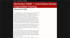 Desktop Screenshot of marinenetusmc.com
