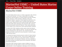 Tablet Screenshot of marinenetusmc.com